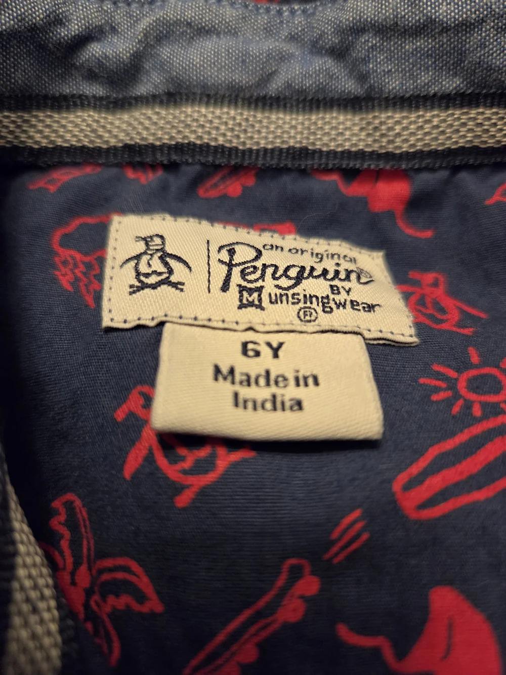 Boys 6 Penguin Button Up Shirt